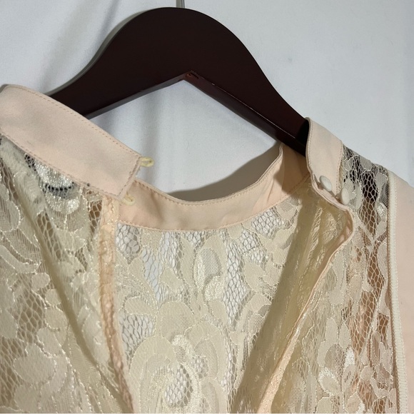 FURY Pink Champagne Pleated Dress. Large - Picture 6 of 6